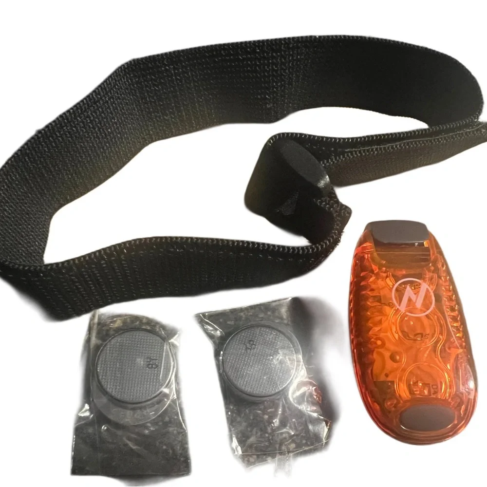 Orange LED Safety Light with Black Strap